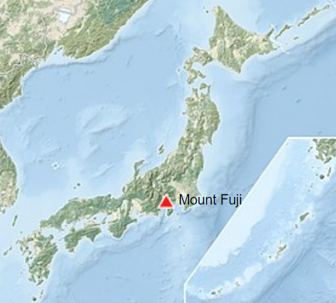 Location of Mount Fuji