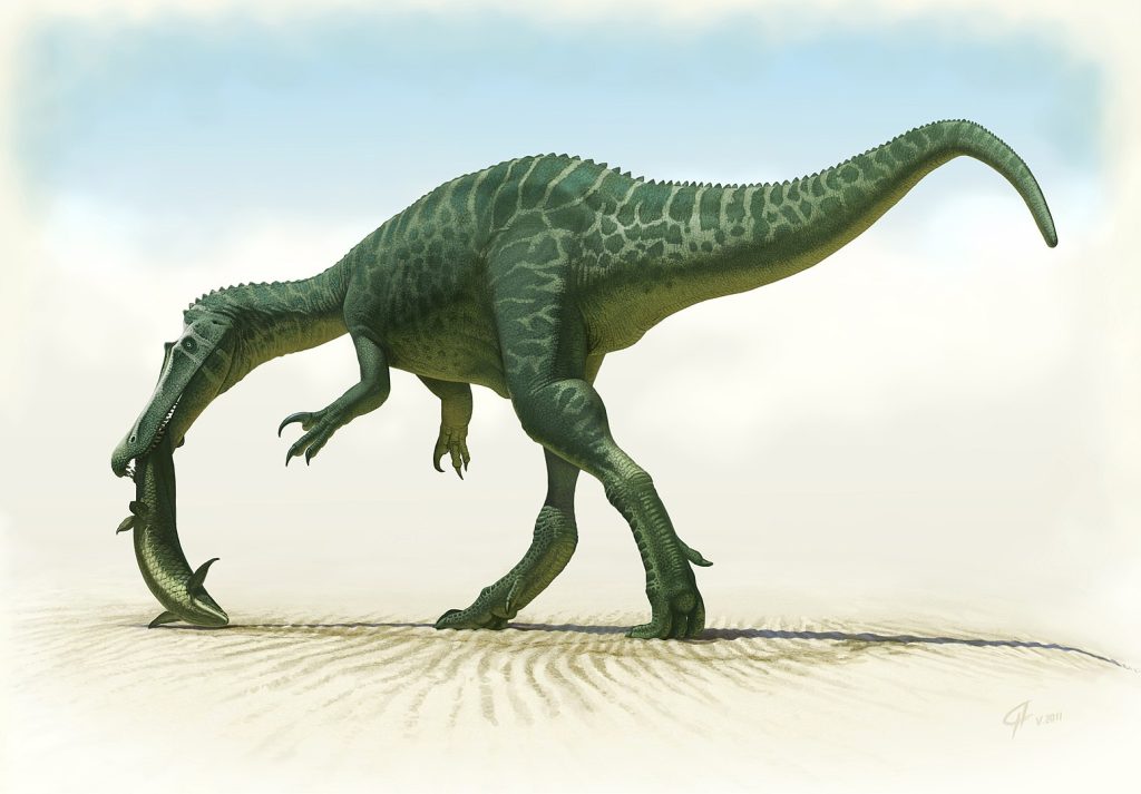 A Baryonyx eating fish