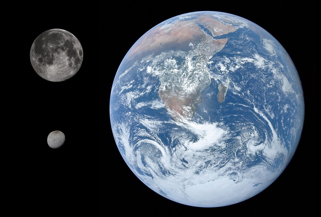 Comparison of Charon with Pluto and Earth