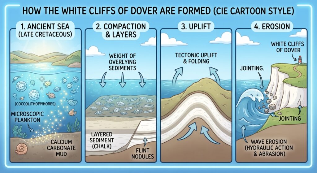 Formation of White Cliffs of Dover