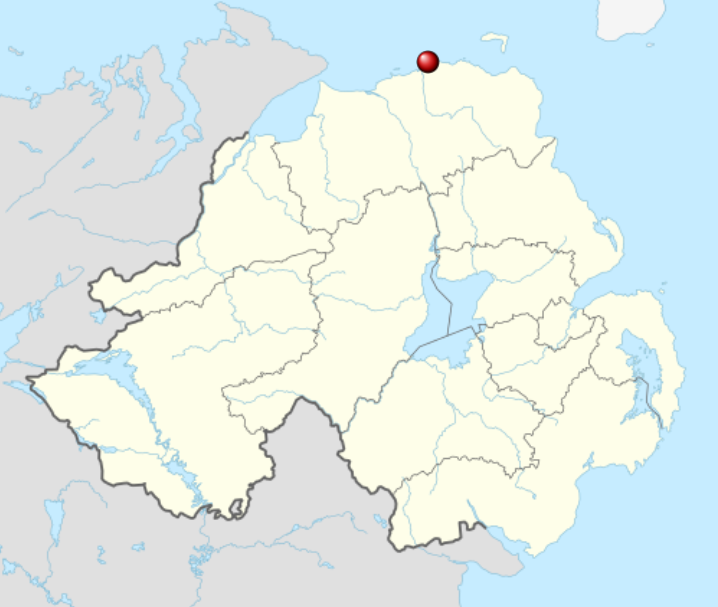 Location of the Giant's Causeway
