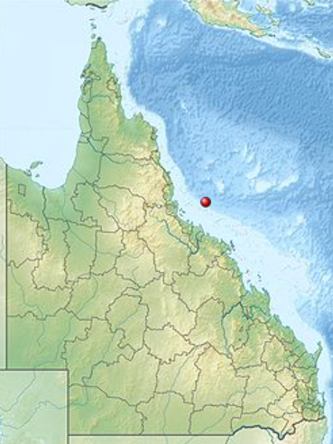 The location of the Great Barrier Reef