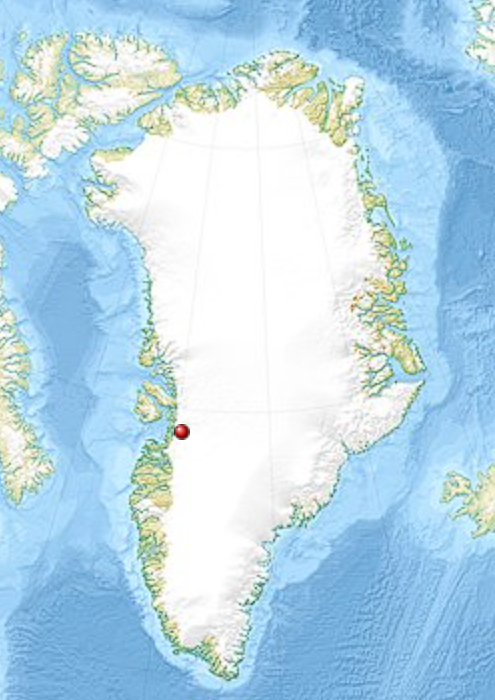 Location of the Ililissat Icefjord