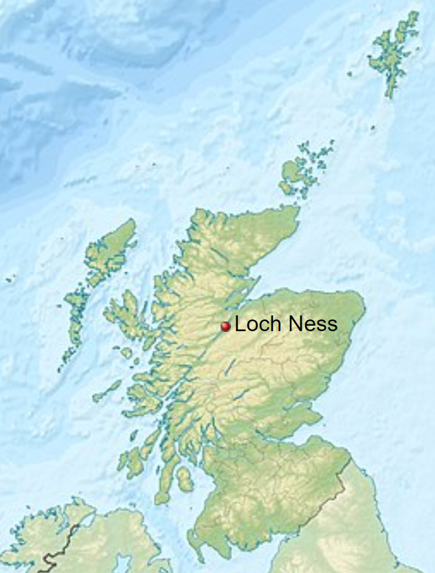 Location of Loch Ness