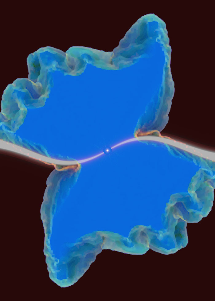 Simulation of the formation of a Stellar Nebula