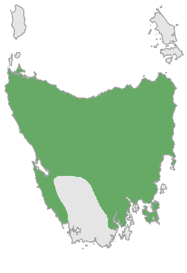 Locations of Thylacines
