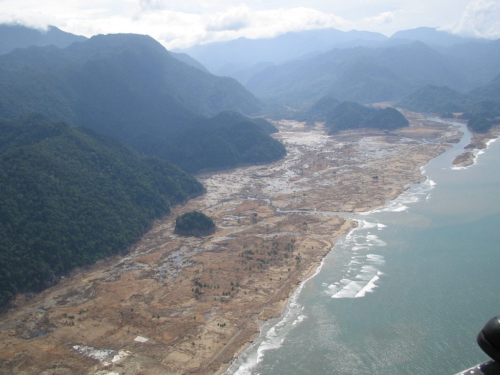 Tsunami 2004 Aftermath in Aceh, Indonesia.