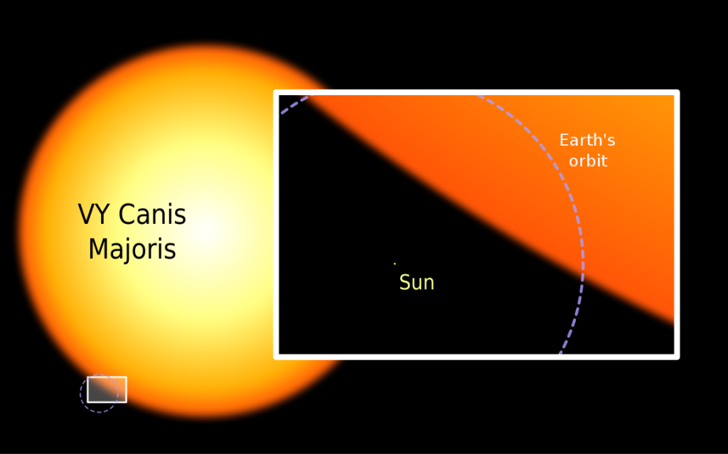 A Comparison of our Sun to VY Canis Majoris