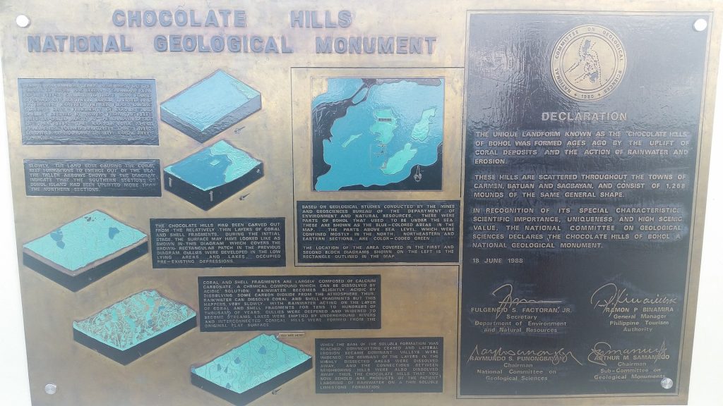 Information Sign of the Chocolate Hills