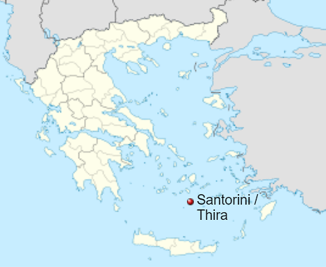 Location of Santorini