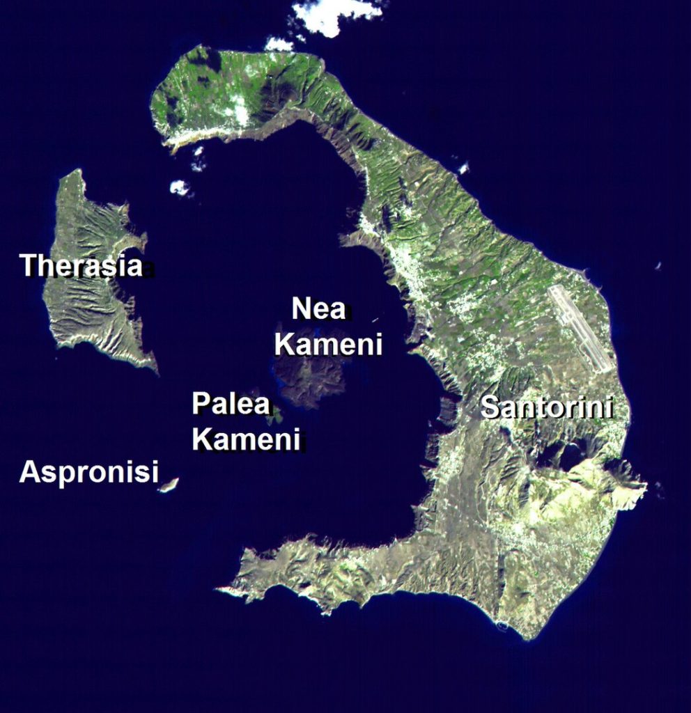 Map of Santorini