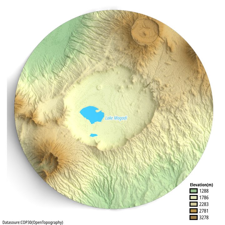 Map of Ngorongoro Crater