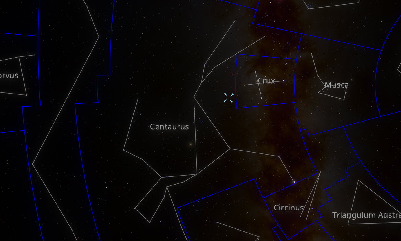 Location of the Boomerang Nebula