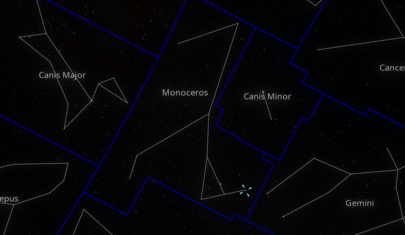 Location of Cone Nebula