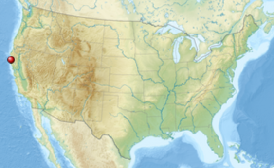 Location of Glass Beach