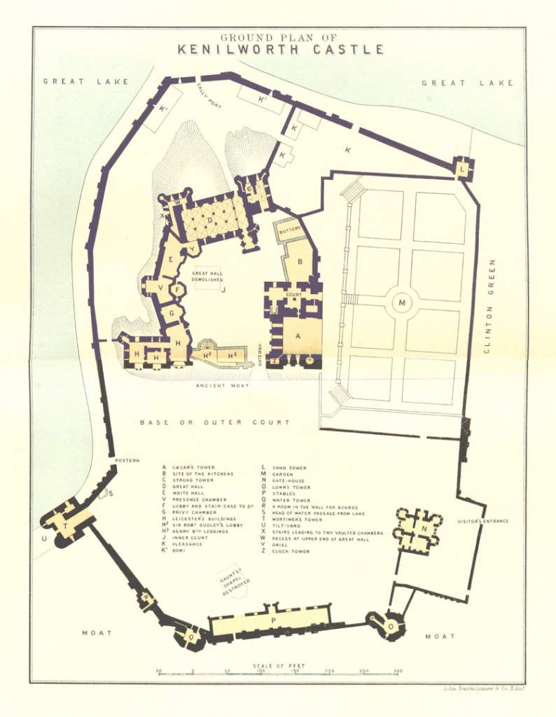 Plan of Kenilworth Castle