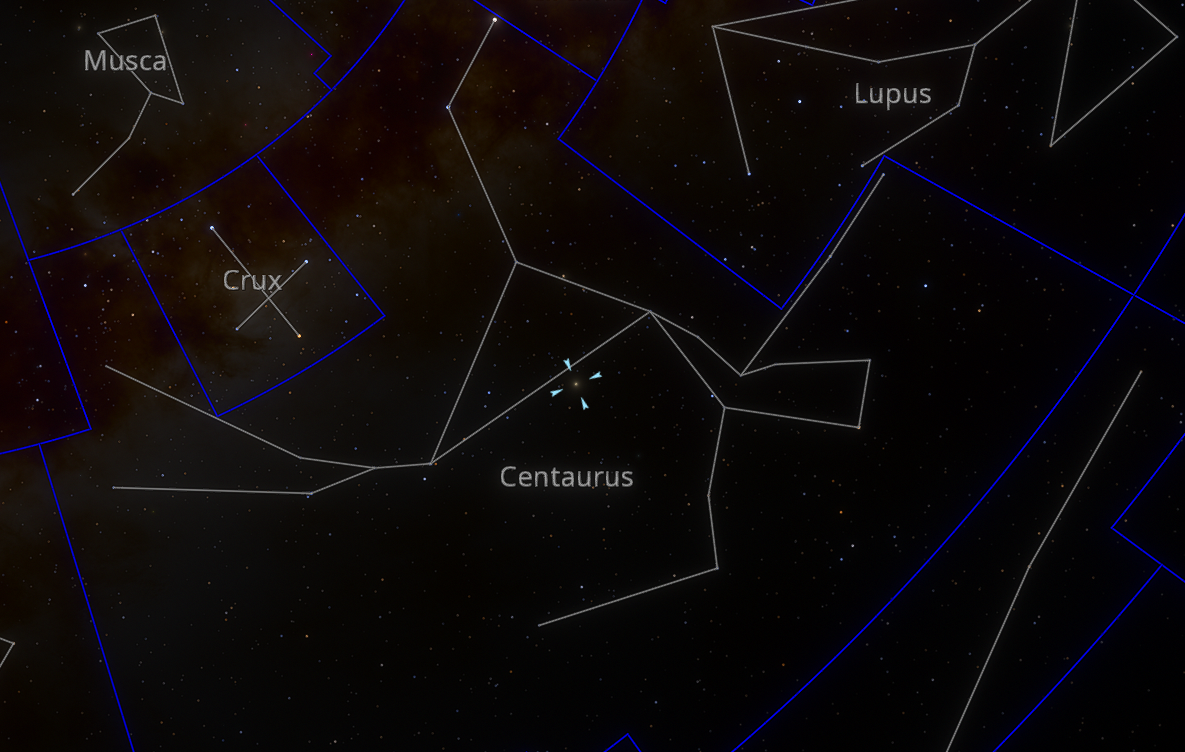 Location of Omega Centauri