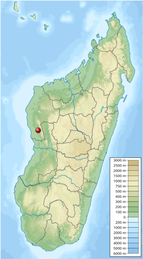 Location of Tsingy de Bemaraha
