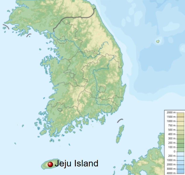 Location of Jeju Island