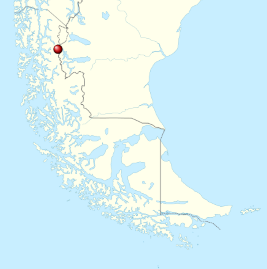 Location of Southern Patagonian Ice Field