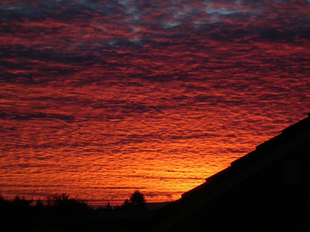 Weather Red Sky Morning