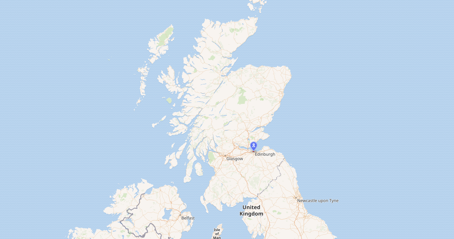 Location of Edinburgh Castle