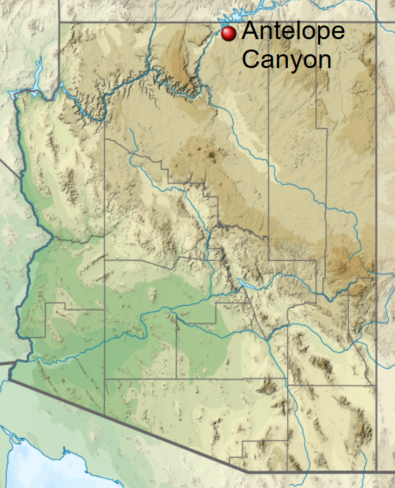 Location of Antelope Canyon