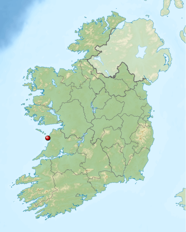 Location of Cliffs of Moher