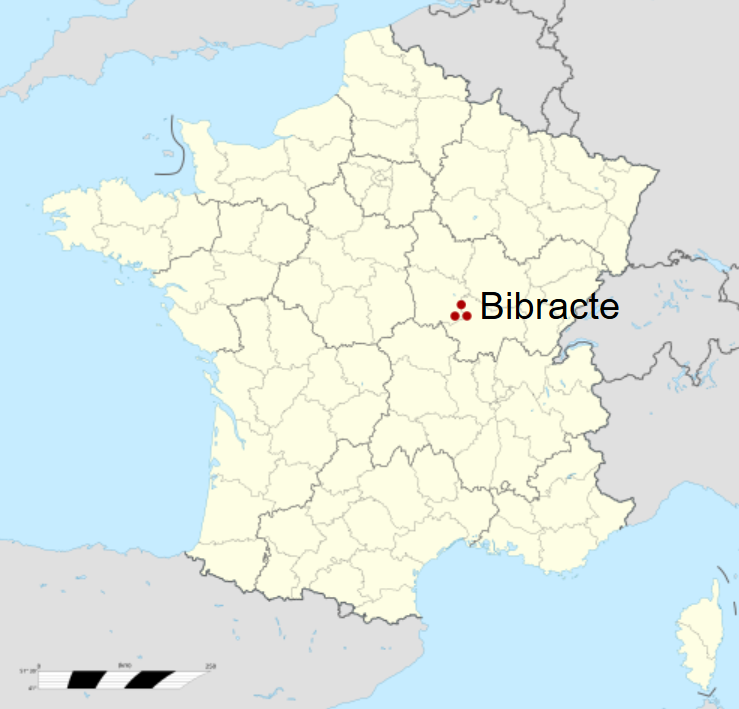 Location of Bibracte