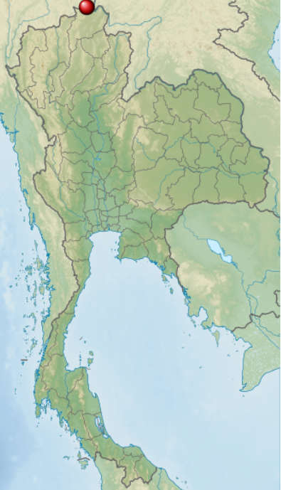 Location of Tham Luang Nang Non
