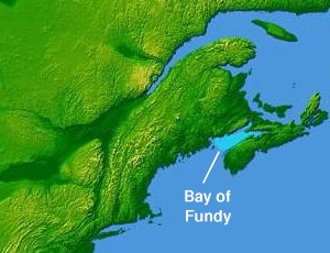 Map of Bay of Fundy