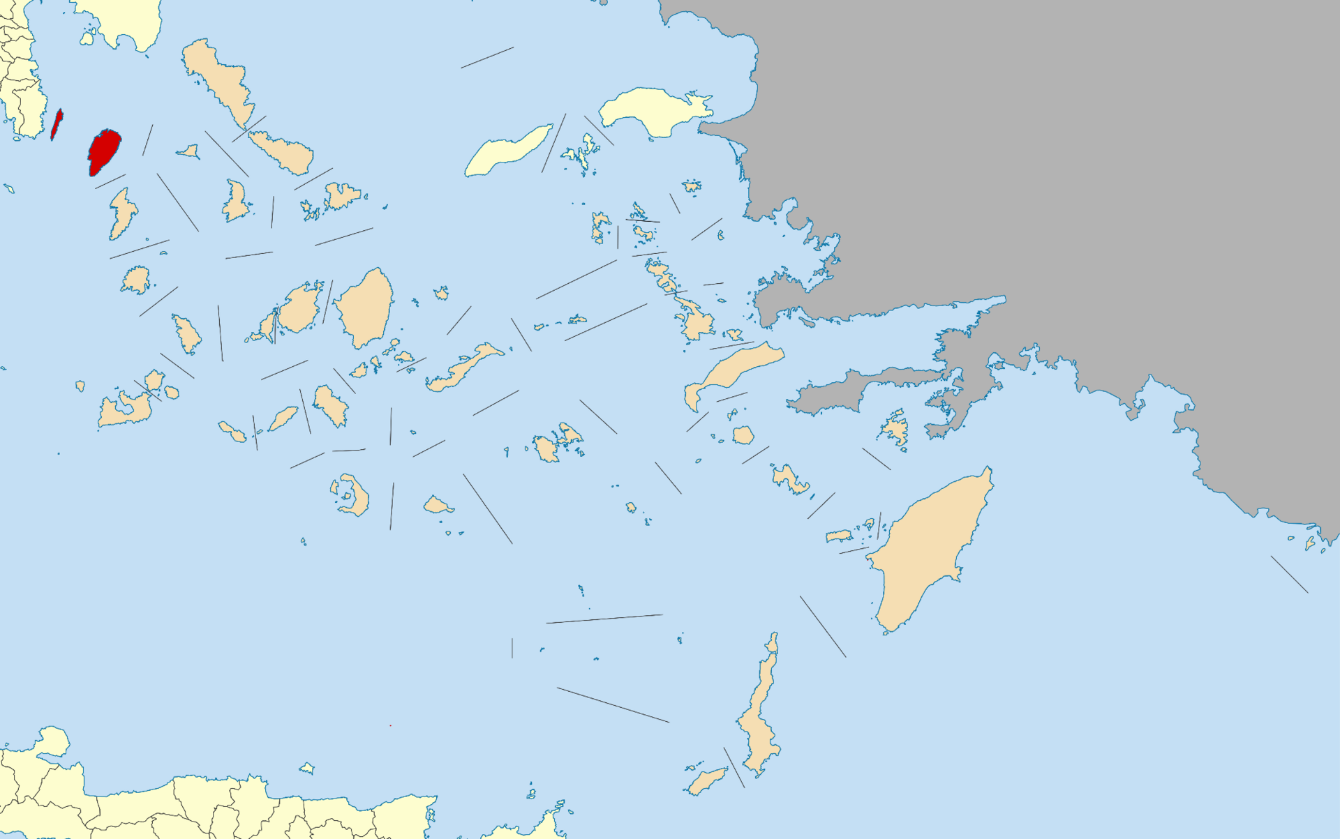 Location of Sinking of Britannic