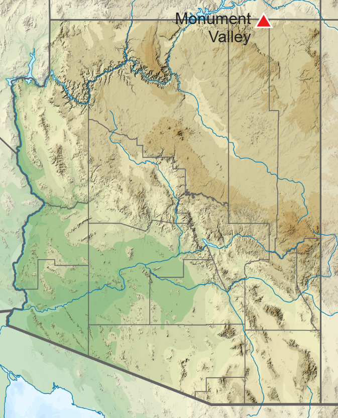 Location of Monument Valley